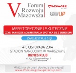 V Forum Rozwoju Mazowsza przed nami! Zarejestruj się już dziś - ilość miejsc ograniczona!